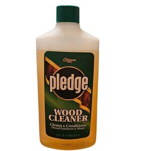 Vintage Pledge Wood Cleaner SC Johnson Wax 16oz Liquid Bottle 1997